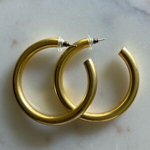 Madewell large gold hoop earrings